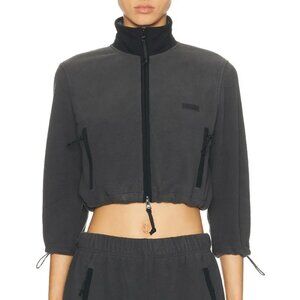 SKIMS Fleece Lounge Shrunken Zip Up Jacket NWT Cropped Small